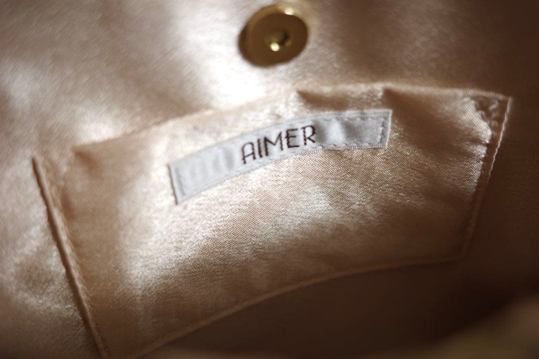 aimer ハンドル付きビーズ刺繍バッグ