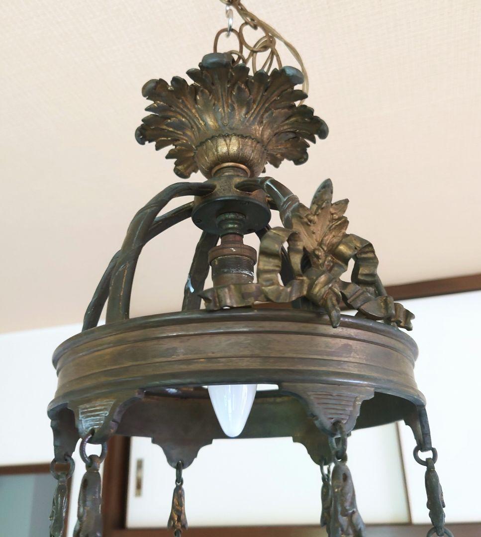 SAYO様用アンティーク 真鍮製 ？ シャンデリア ライト 照明 ランプシェード