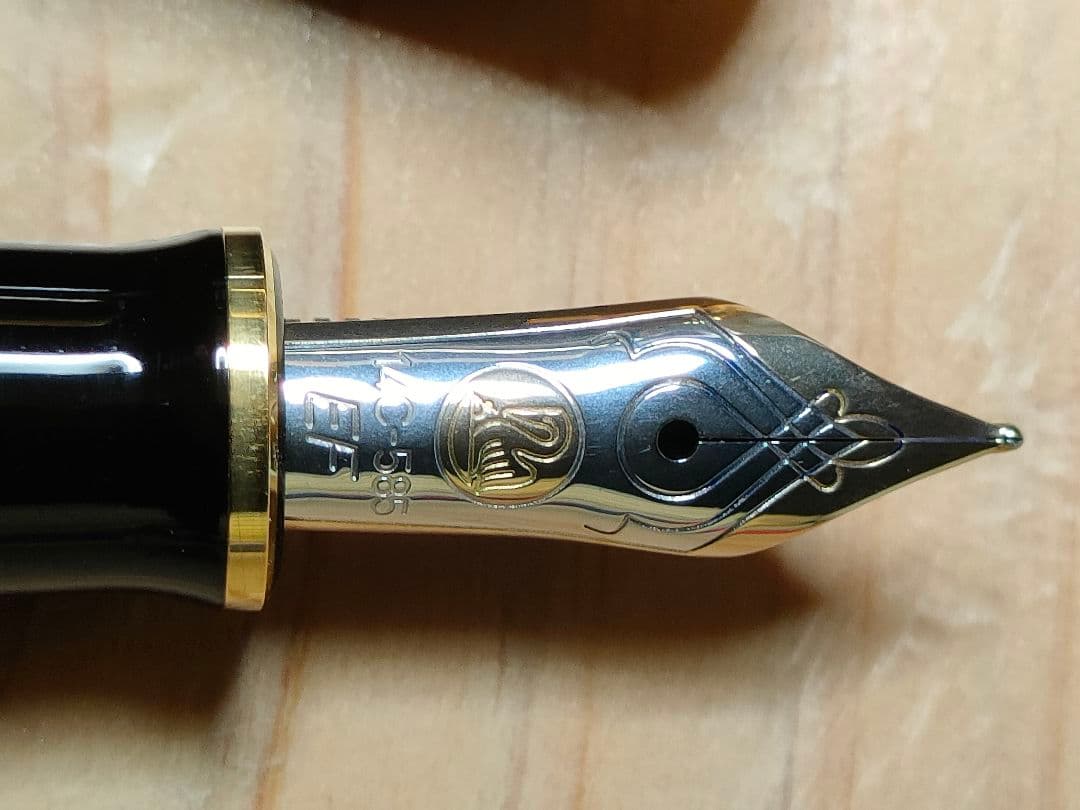 Pelikan M400 brown-stripes EF-nib 茶縞　極細字