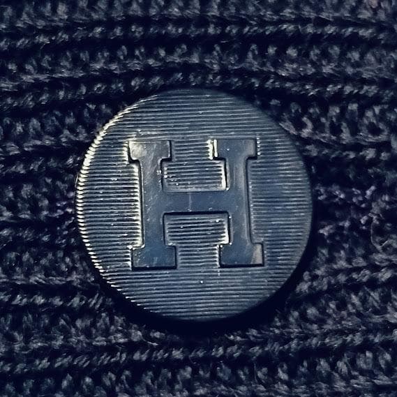 HERMES エルメス ニットスカート ネイビー/紺