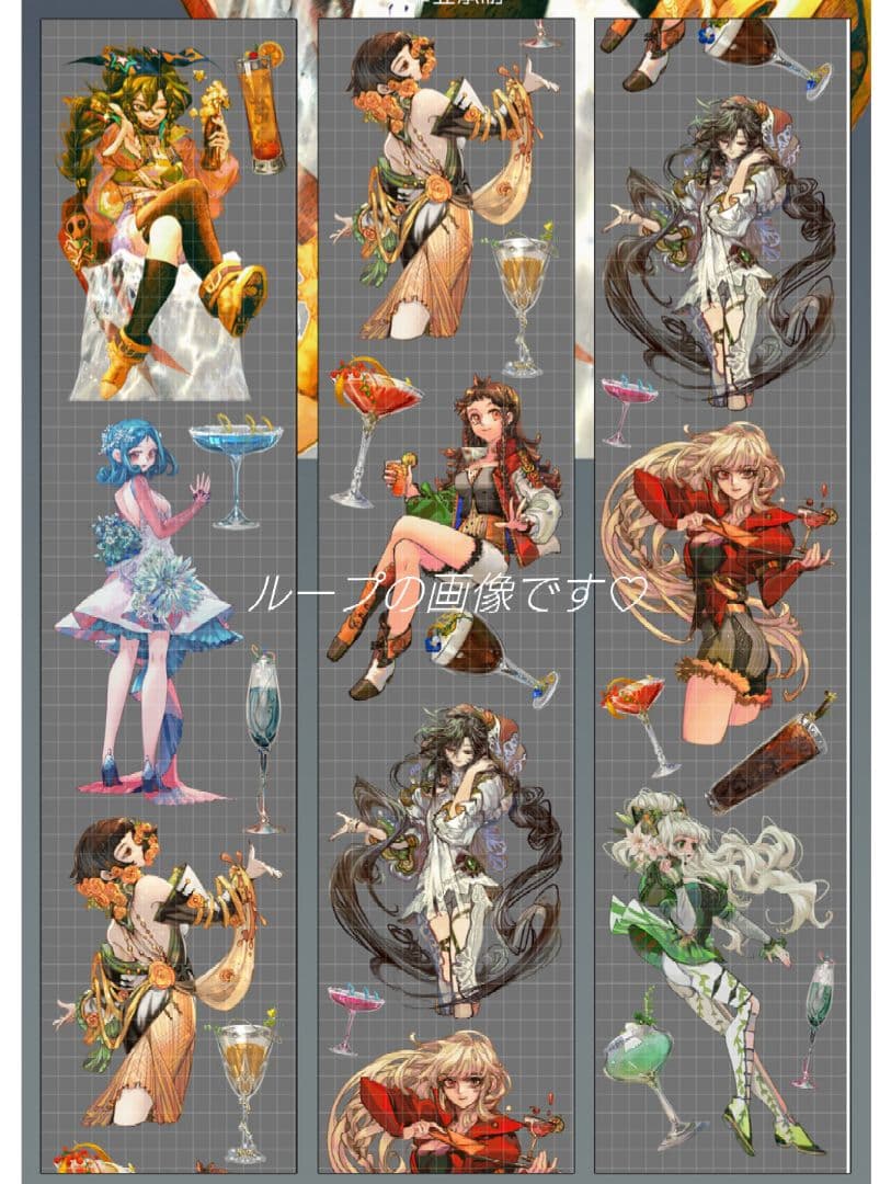 J426＃天使酿制(镭射金)李富贵切り売り海外人物マステ女の子