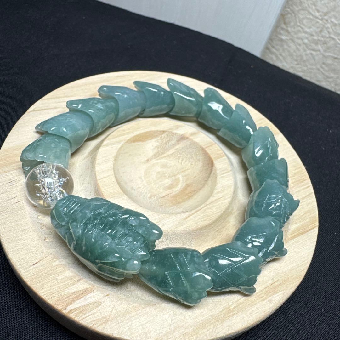 浄化の水晶&全ての繁栄　翠製　龍神ブレスレット