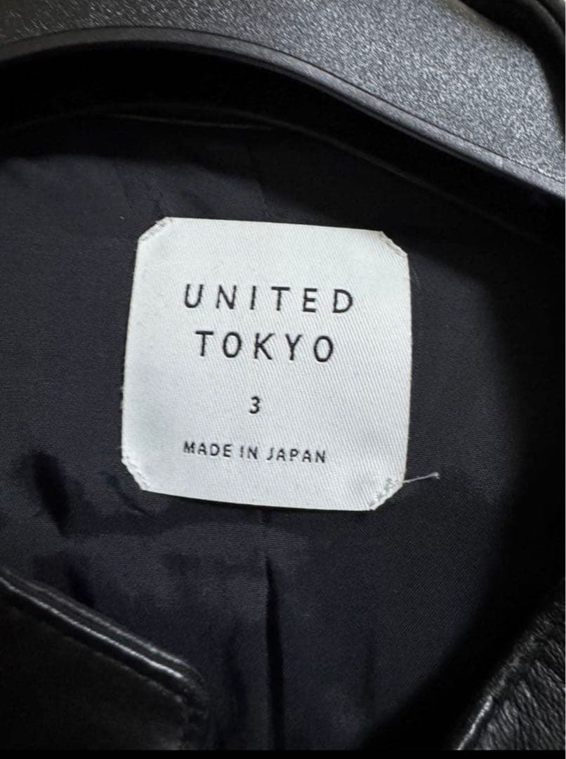 【完売品】UNITED TOKYO シングルライダース　サイズ3 ⭕️