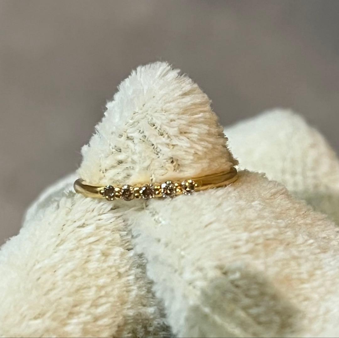 TAKAPON AHKAH K18 エメピンキー ダイヤ リング５号