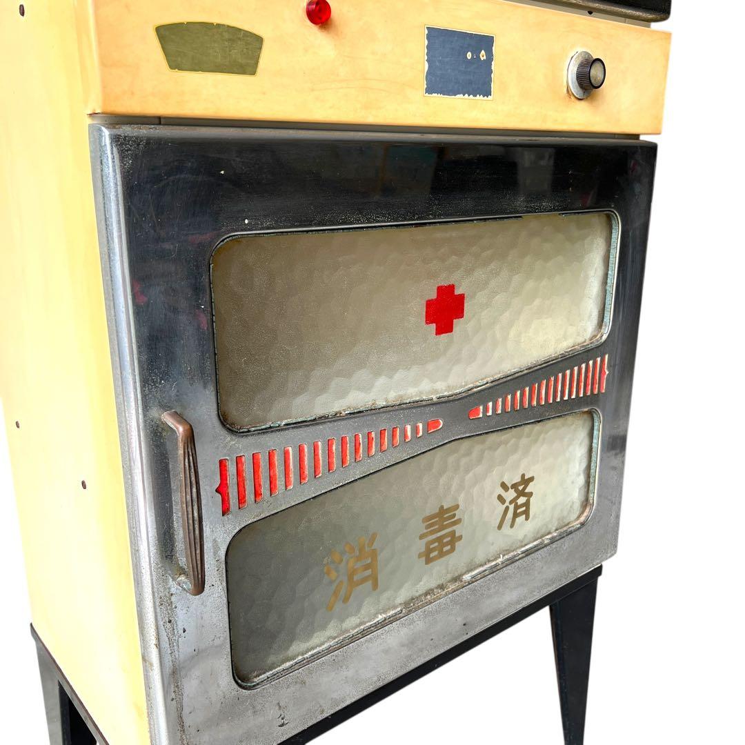 【希少品】昭和 レトロ　紫外線消毒器 ＆ 保管庫 床屋 理容店 ヴィンテージ