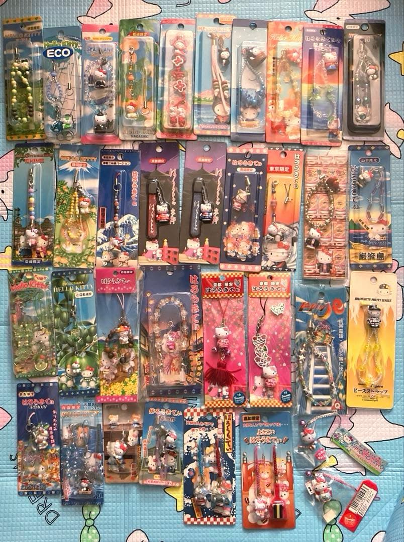 星*奨様 ご当地キティ ストラップ 根付 35点 まとめて 当時物