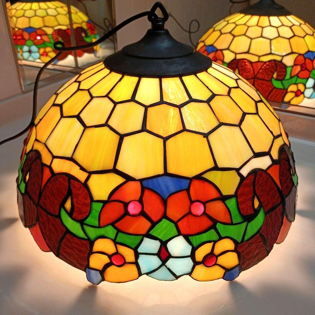 ステンドグラス ステンドグラス吊下ランプ ペンダントライト