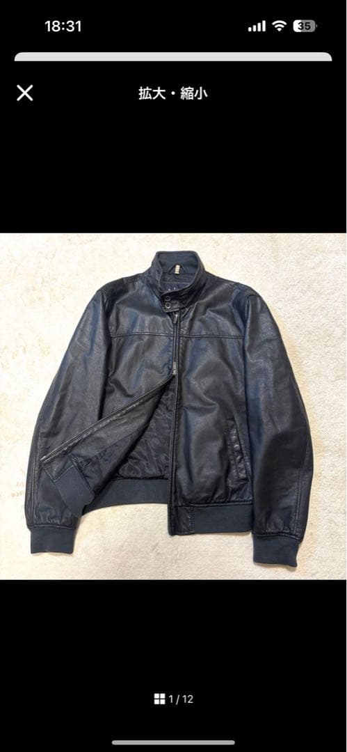 woo　黒レザージャケット シングルライダース