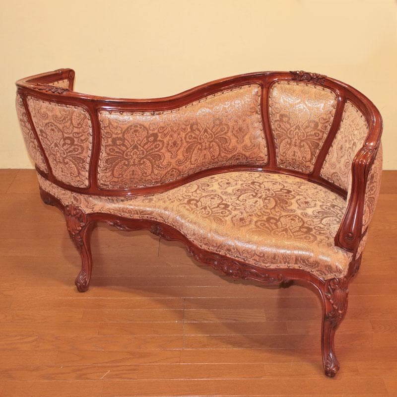 S字ソファ 二人掛け ヴィンテージ風 ソファ ベンチ 密談椅子 230-116