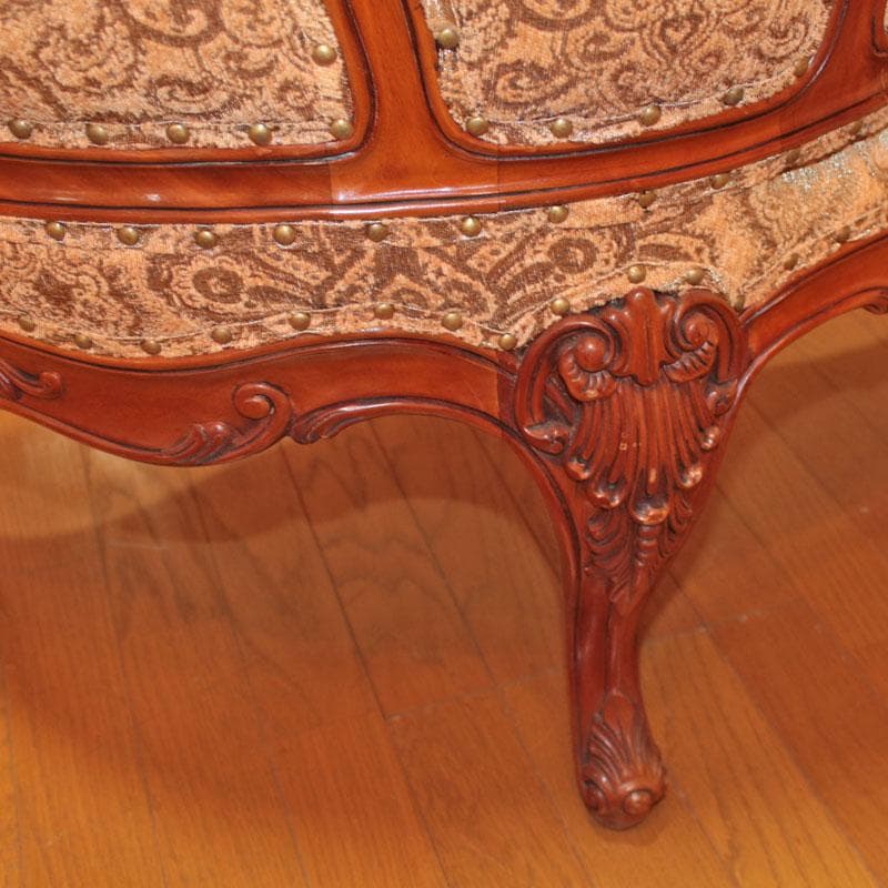 S字ソファ 二人掛け ヴィンテージ風 ソファ ベンチ 密談椅子 230-116