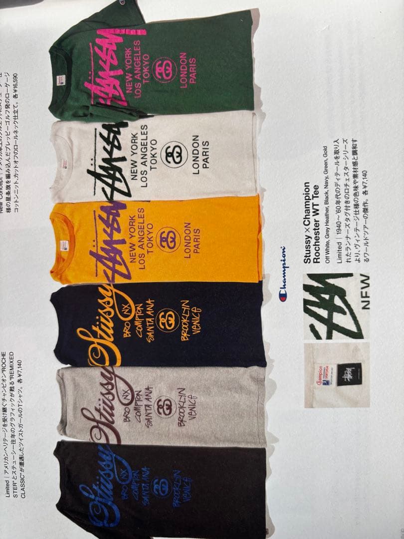 STUSSY × Champion Rochester Tシャツ グレー XL