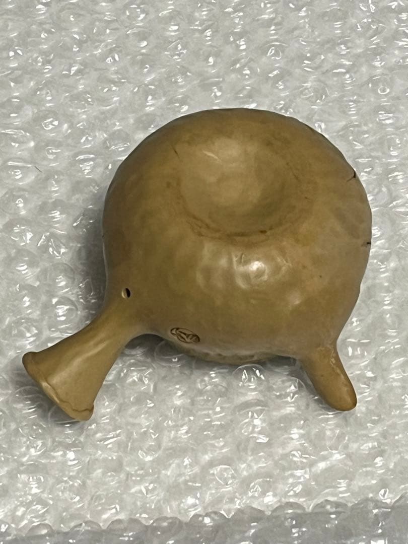 急須　黄泥　笹岡春山　釘彫絵文字急須