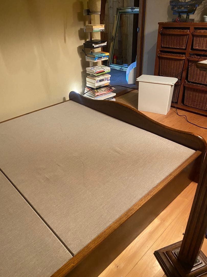 -antique-ベッドフレーム 木製 ヴィンテージ ロココ フレンチ レトロ