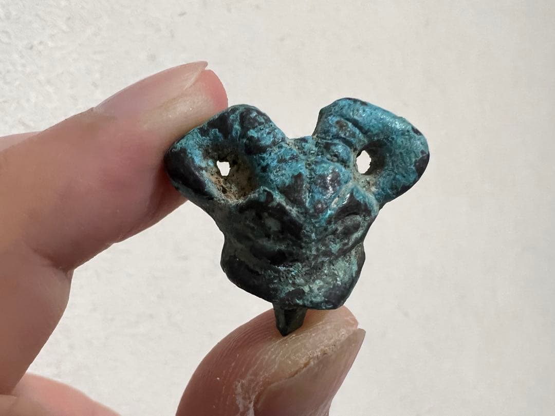 中国 青銅器 三星堆 長江文明 動物頭部 四川省 蜀 発掘 出土 骨董 古美術