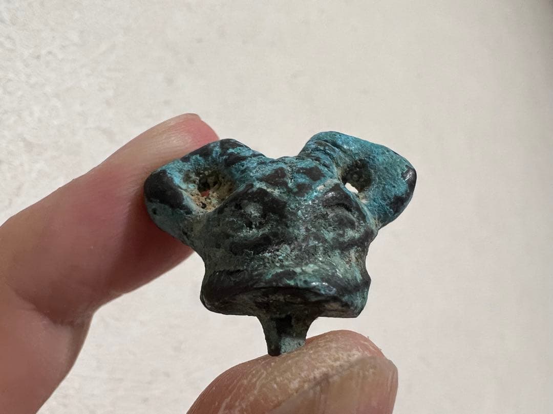 中国 青銅器 三星堆 長江文明 動物頭部 四川省 蜀 発掘 出土 骨董 古美術