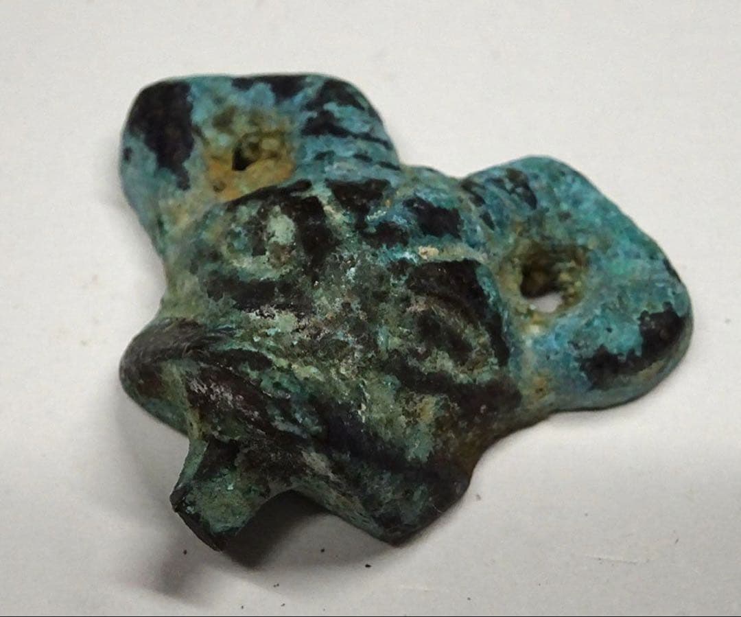 中国 青銅器 三星堆 長江文明 動物頭部 四川省 蜀 発掘 出土 骨董 古美術