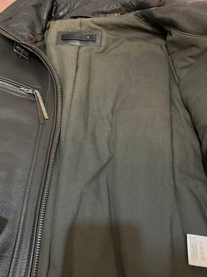 肉厚 牛革 Lugoo Leathers ブラックレーベル シングルライダース