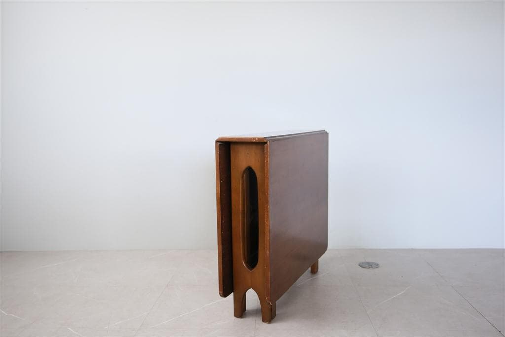 英国アンティーク木製ゲートレッグテーブル/ダイニング机バタフライ(91-99)