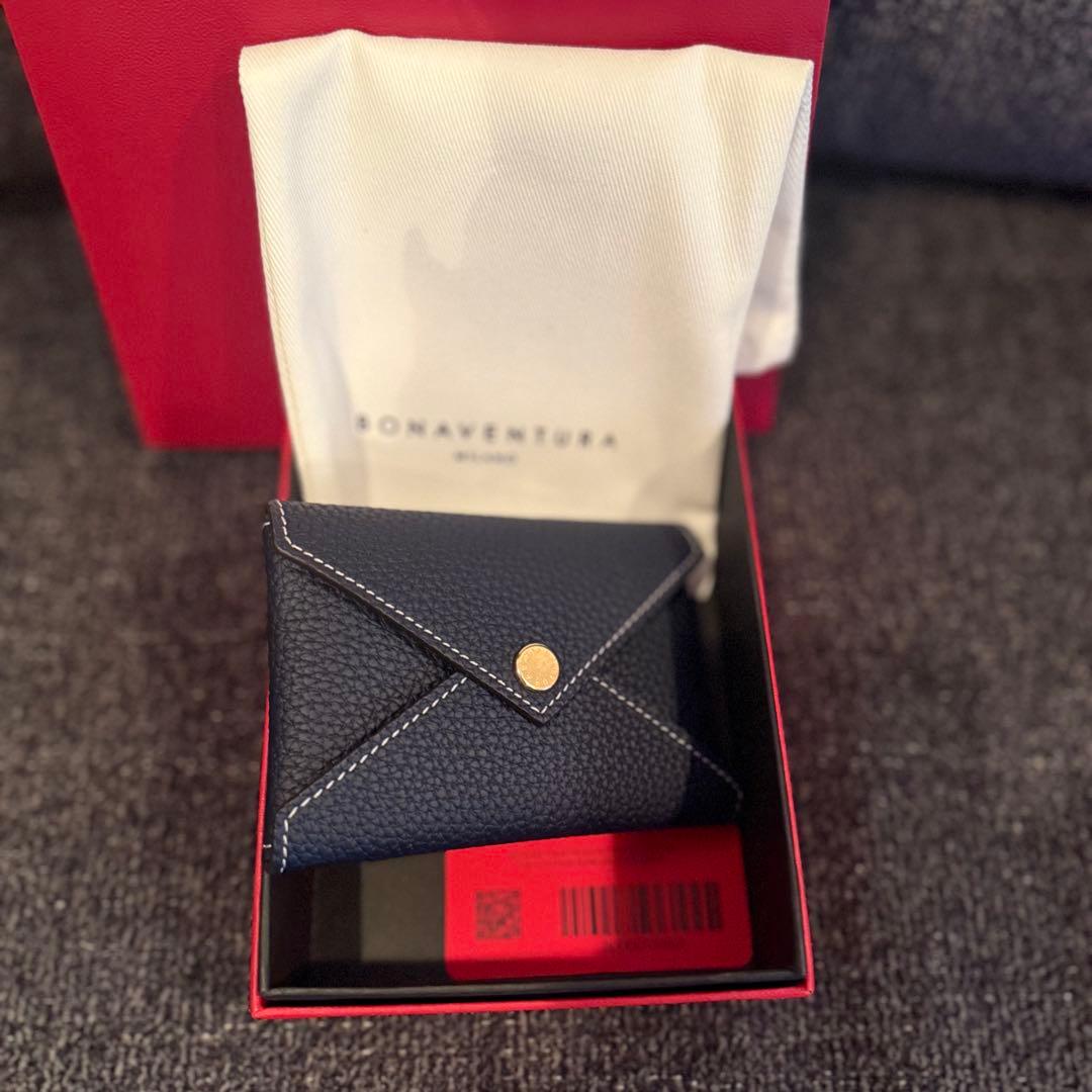 【新品】 ボナベンチュラ エンベロープ カードケース ネイビー