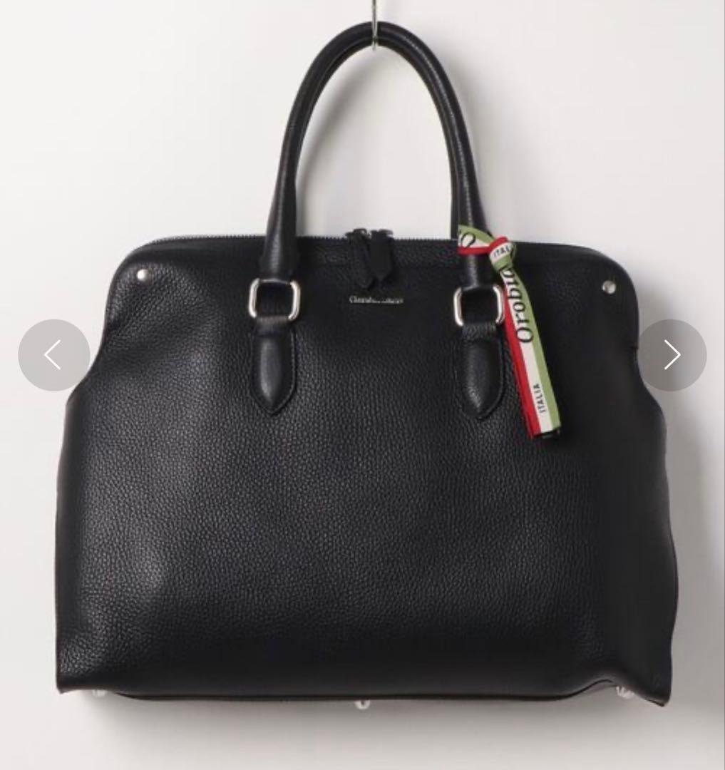 ［新品未使用］Orobiancoオロビアンコ　ビジネスバッグ　ブラックレザー　黒