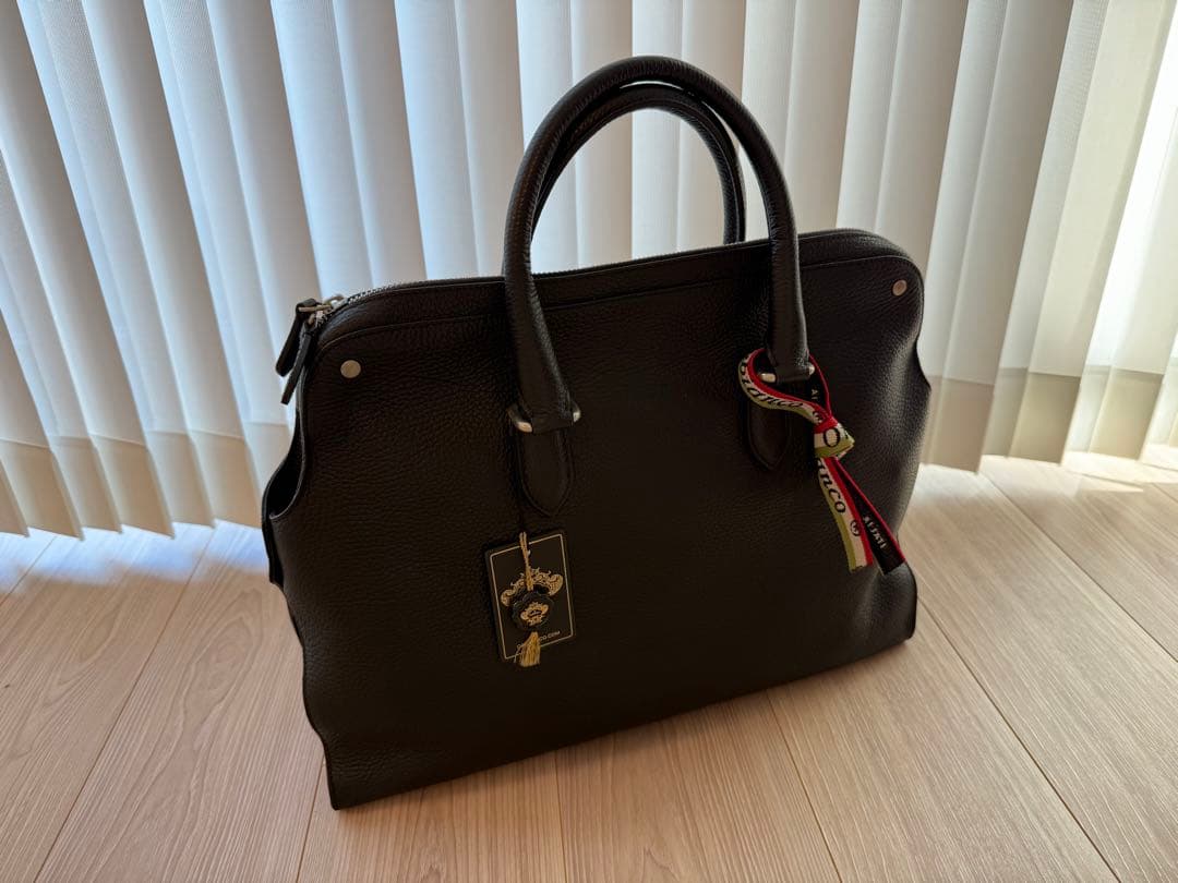 ［新品未使用］Orobiancoオロビアンコ　ビジネスバッグ　ブラックレザー　黒