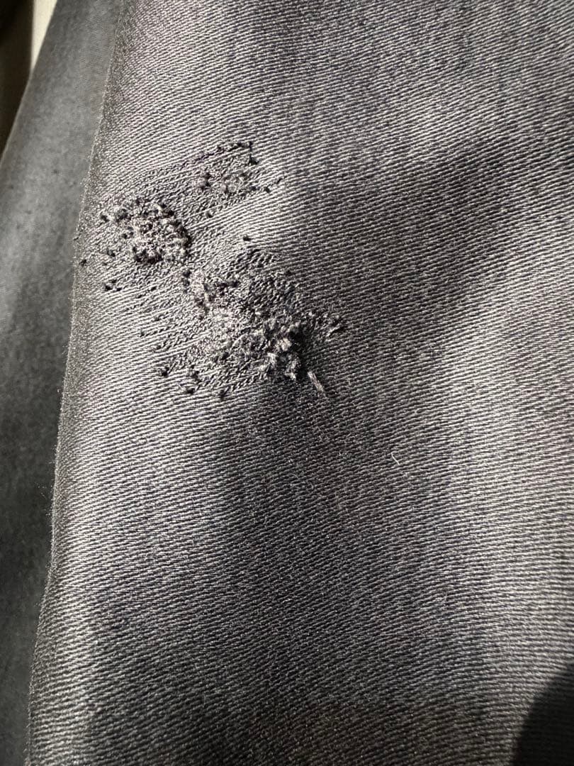 50s〜60s フレンチ ブラックモールスキンワークジャケット　刺繍タグ