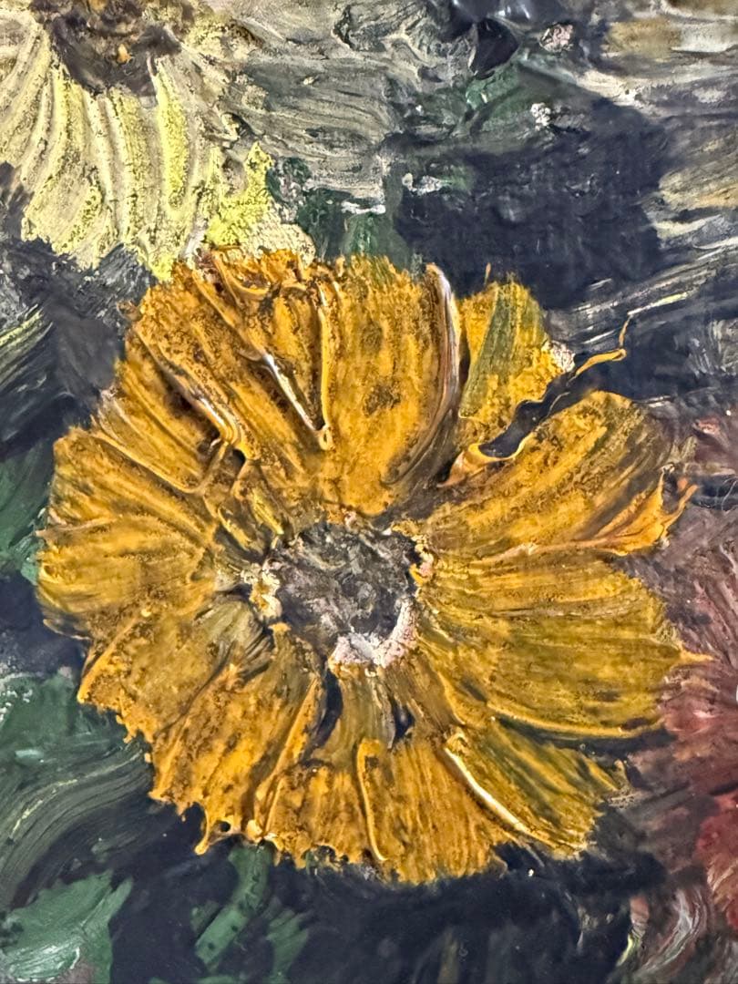 フランス　近代絵画の父　Paul Uzzano 花瓶に生けた花　模写F10サイズ