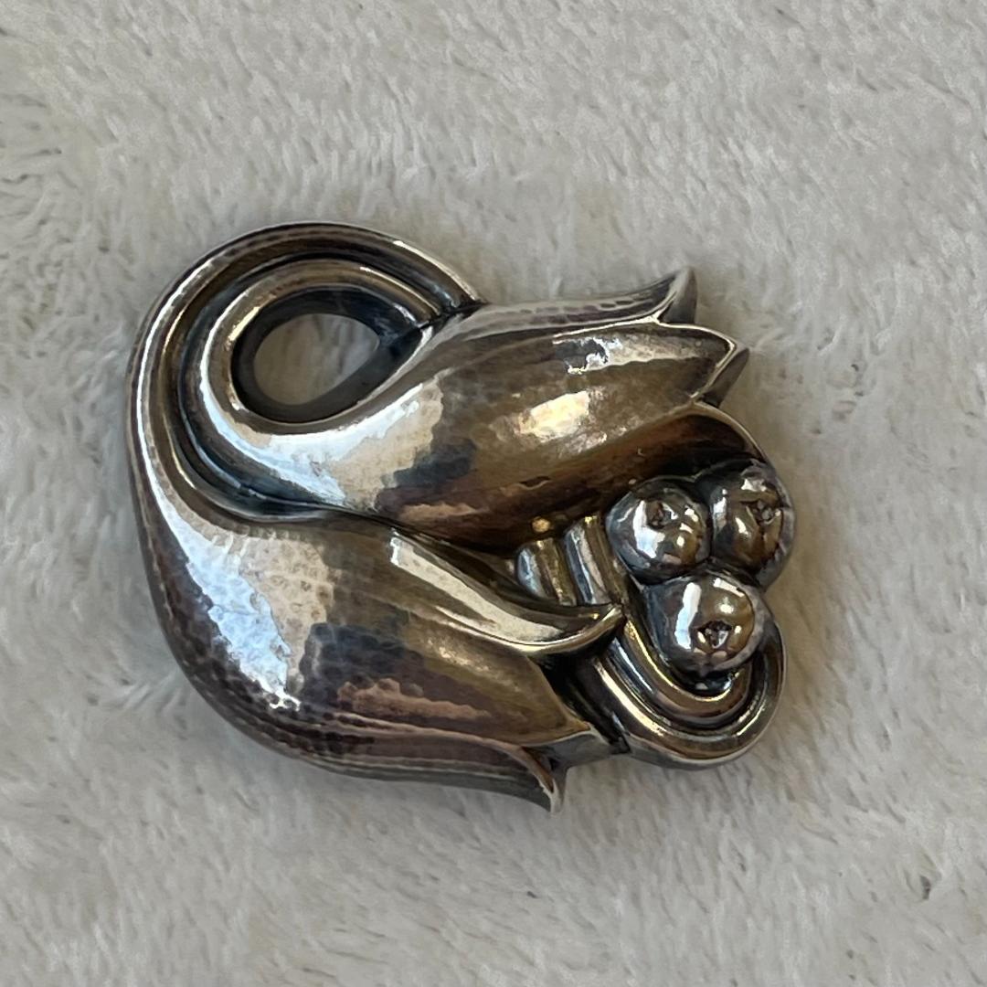 ジョージジェンセン   シルバー ブローチ スズラン