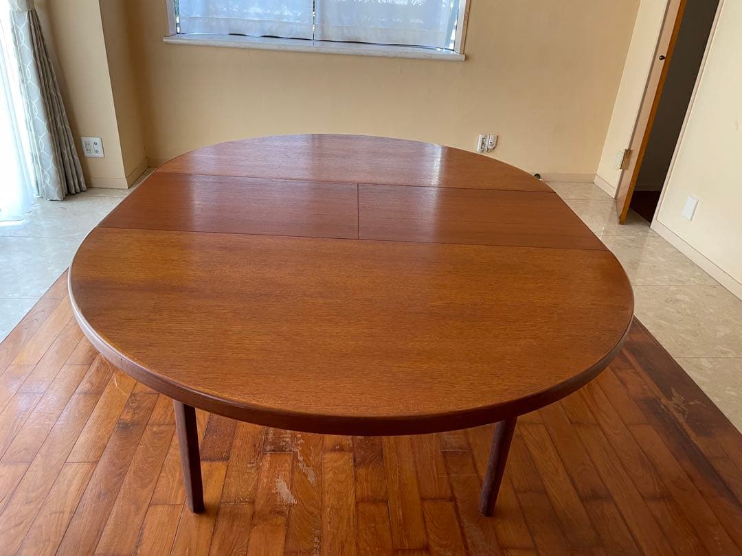 G-PLAN チーク　ラウンドダイニングテーブル　丸テーブルとオーバル2ウェイ