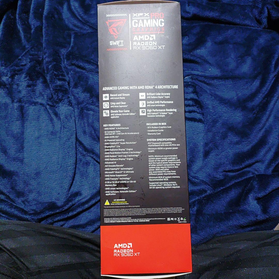 グラフィックボード・グラボ・ビデオカード XFX Swift AMD RX9060 XT OC 16GB