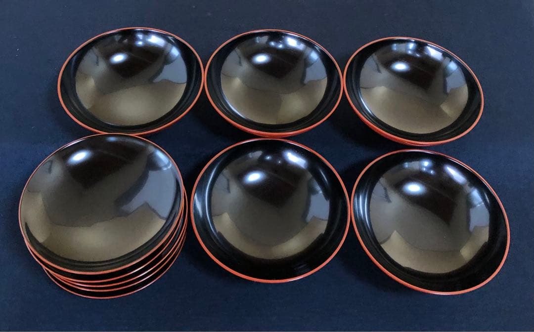 割引❗️《R》懐石 柏葉蒔絵 煮物椀5客 雑煮椀 木製漆器 250911H5