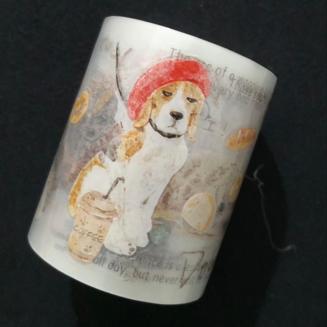 【8800】海外　マステ　5m巻売り　マットPETカッティング　動物　ワンチャン