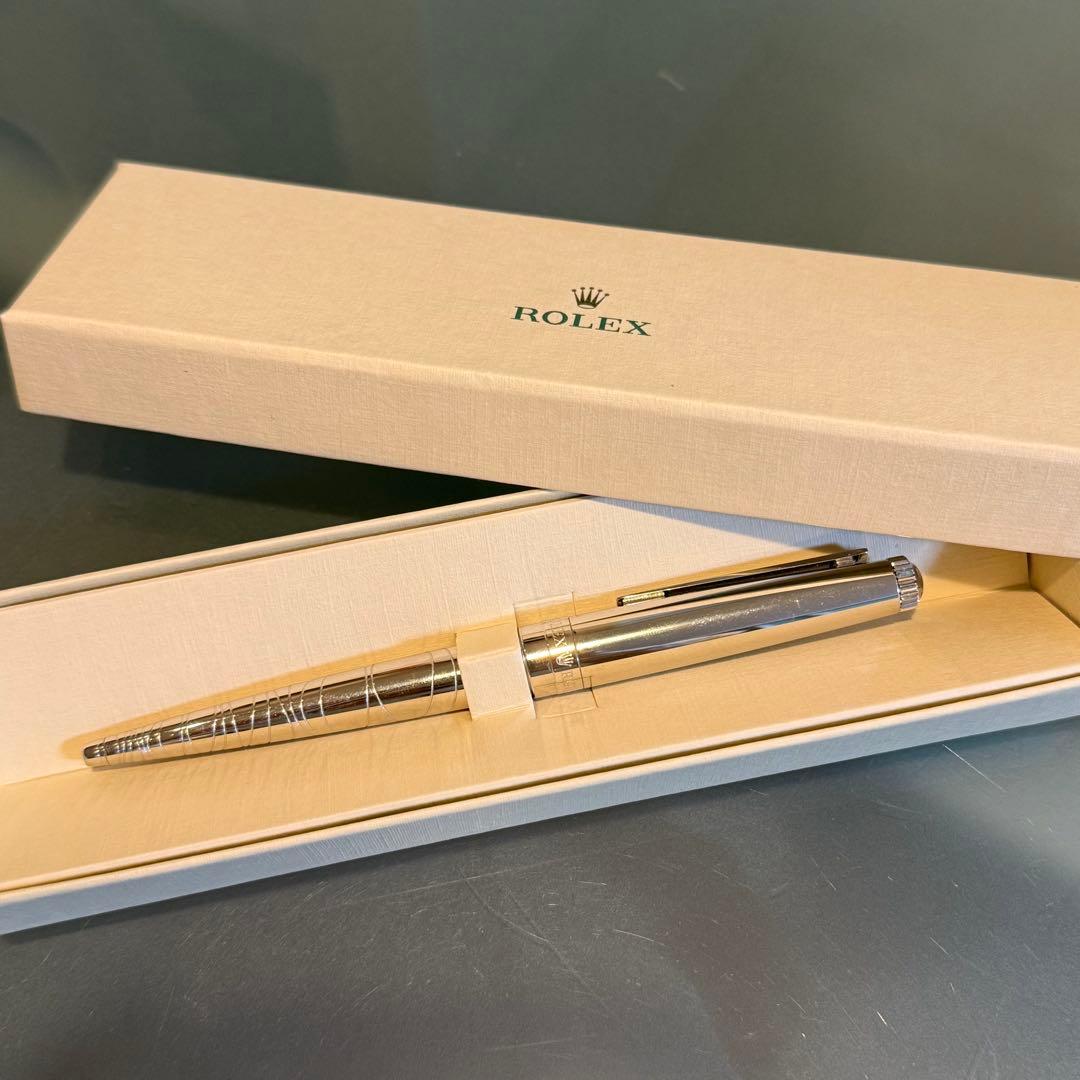 ROLEX シルバーボールペン 専用ケース付
