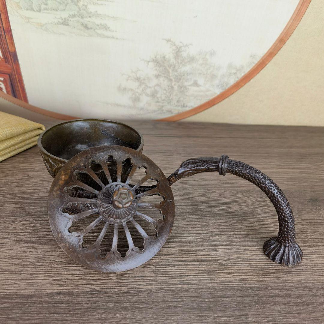 蓮華炉 置件 香炉 盤香炉 手把炉 香道具 装飾品 工芸品 美術品