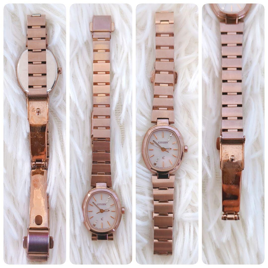美品✨️シチズン　電波ソーラー腕時計 クロスシー xC ピンクゴールド