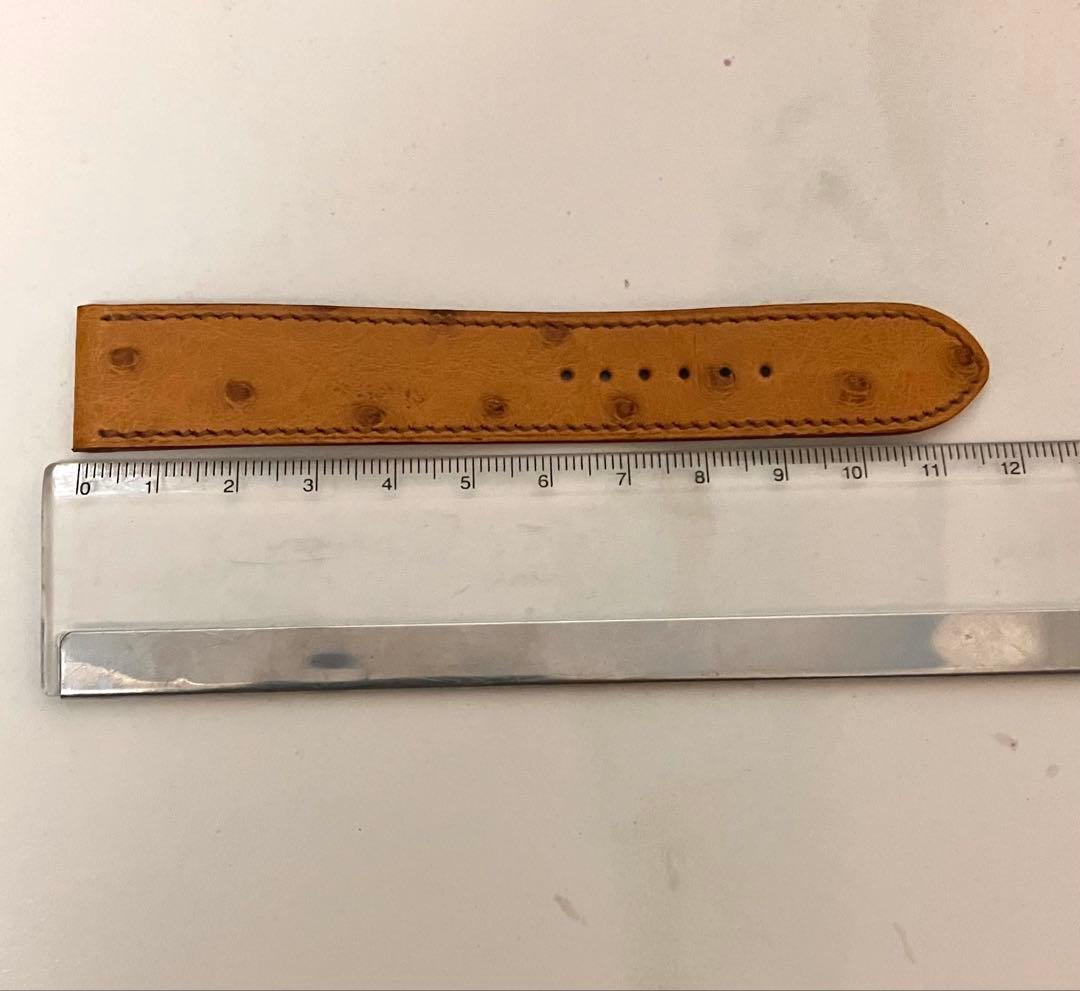 HERMES オーストリッチ　レザーベルト ベージュ