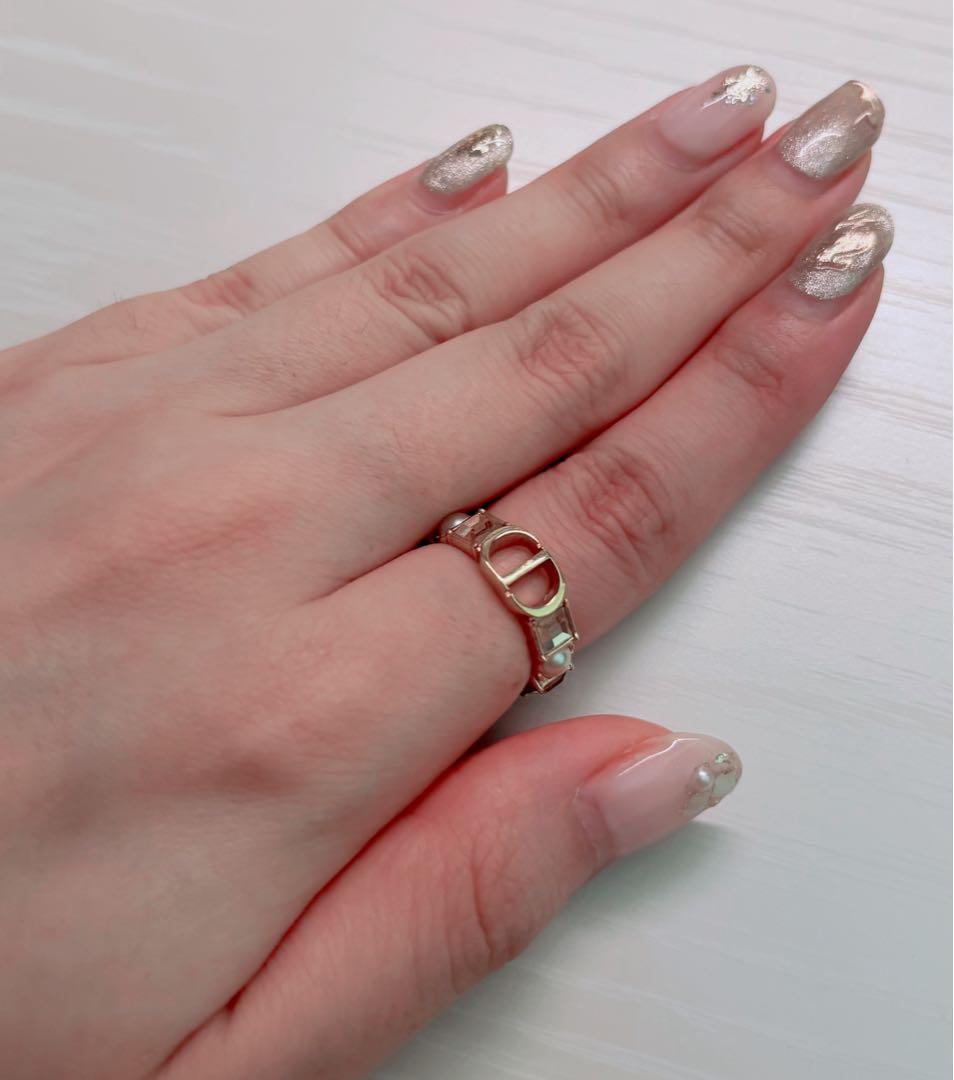 Dior ディオール PETIT CD リング パール クリスタル