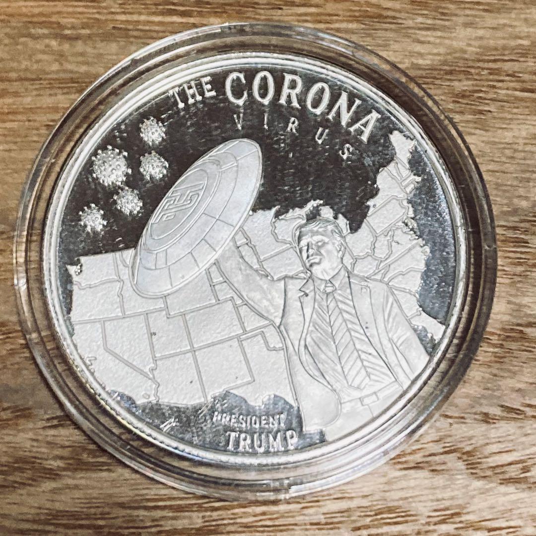 トランプ大統領　1オンス 銀貨　コロナシールド　2020