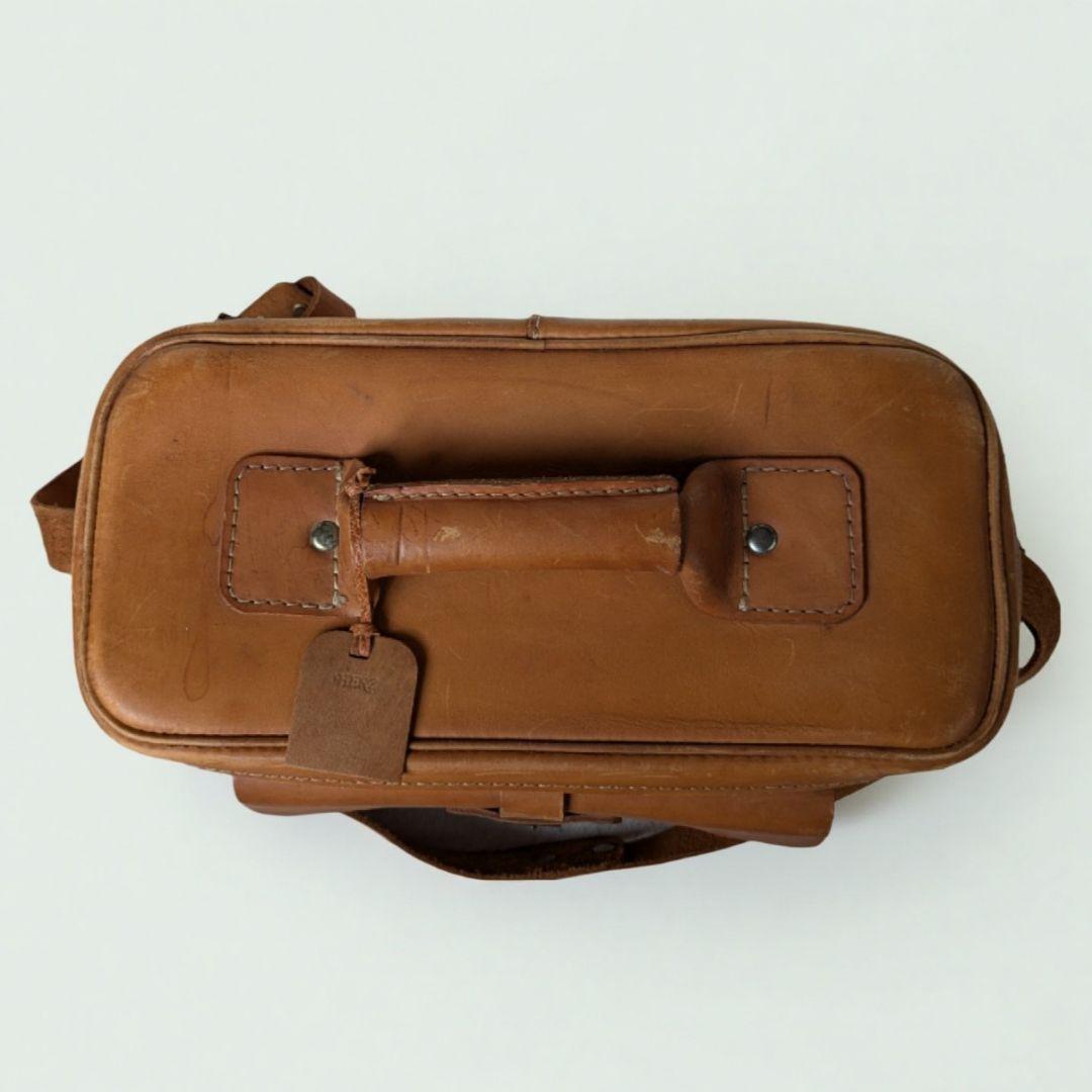 【希少】 HERZ ヘルツ カメラバッグ レザーバッグ キャメル 大型 人気