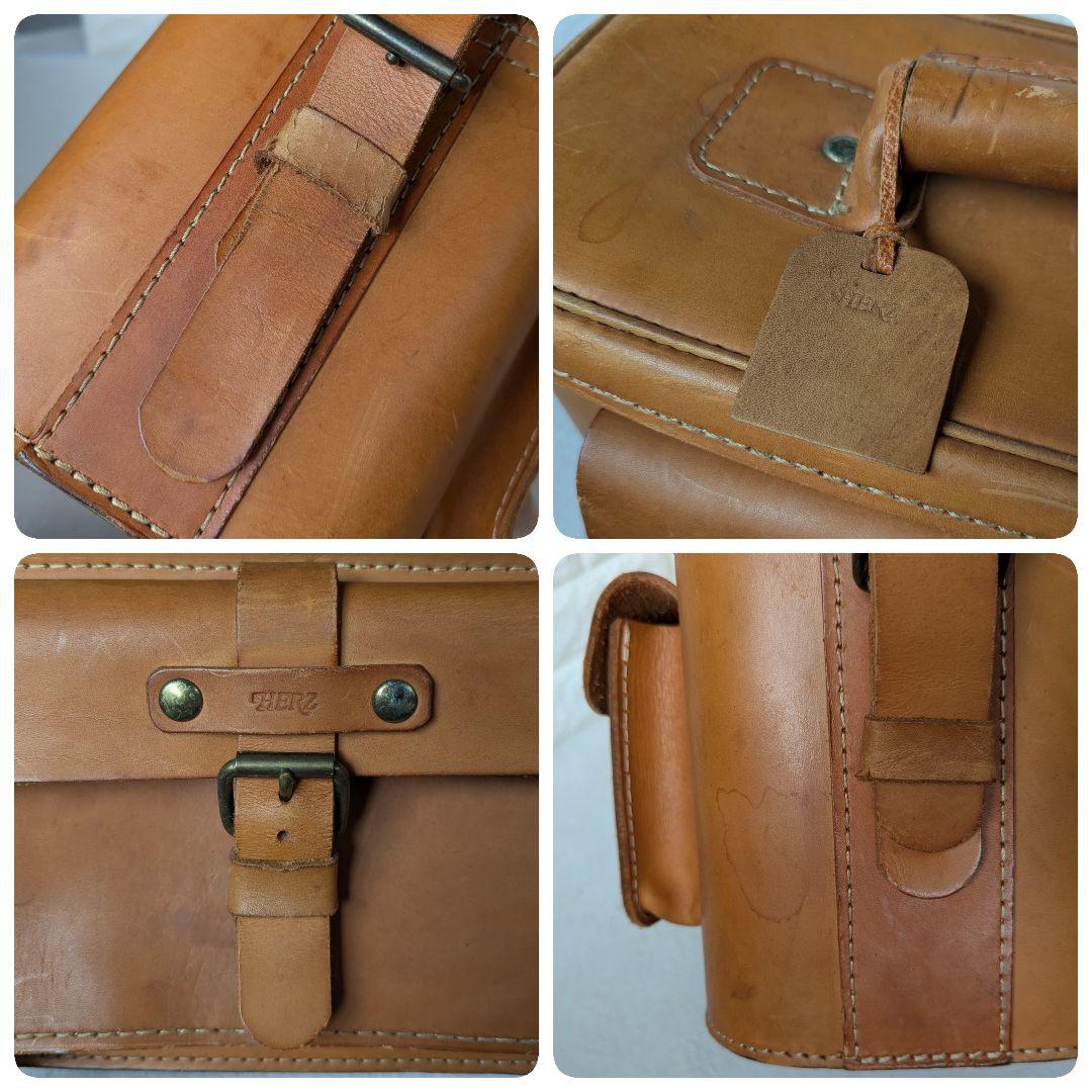 【希少】 HERZ ヘルツ カメラバッグ レザーバッグ キャメル 大型 人気