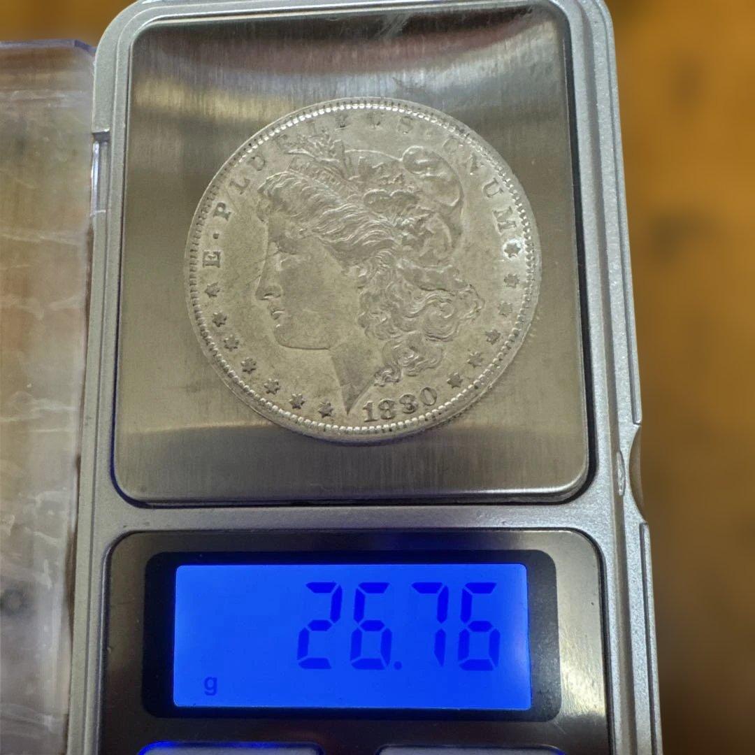 モルガンダラー1ドル 1880年　未流通に近い　本物保証