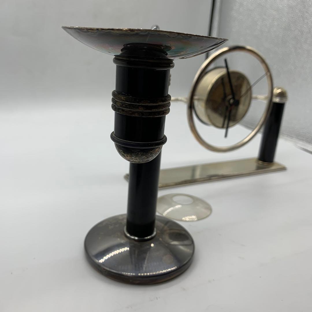 クリストフル 卓上時計 キャンドルスタンド セット 稼働品