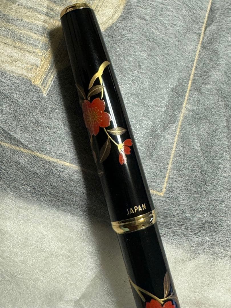 プラチナ万年筆　昇峰　蒔絵様14K電話帳　木箱入り美品