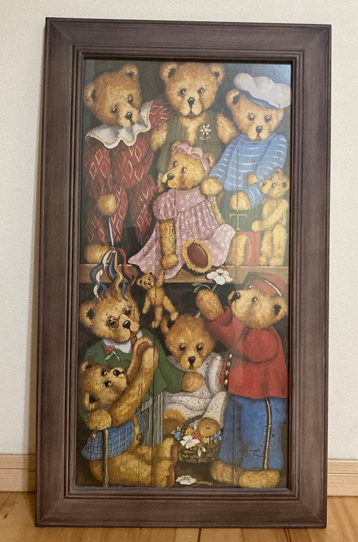 ケ*イ様 イタリア製　アンティーク風テディベアアートフレーム
