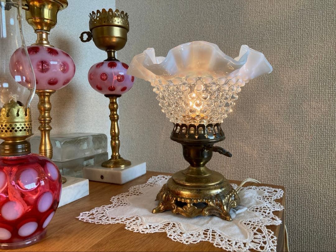 （専用）フェントン　1940年　ランプシェード　オパールセント　アンティーク