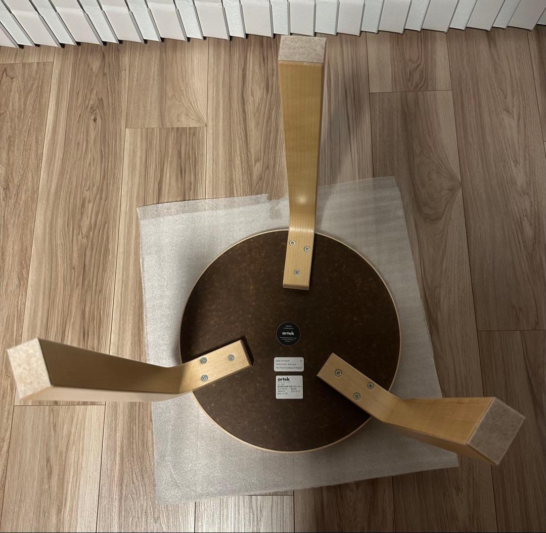 artekアルテックスツール60Stool3本脚ホワイト ラミネート2024年製