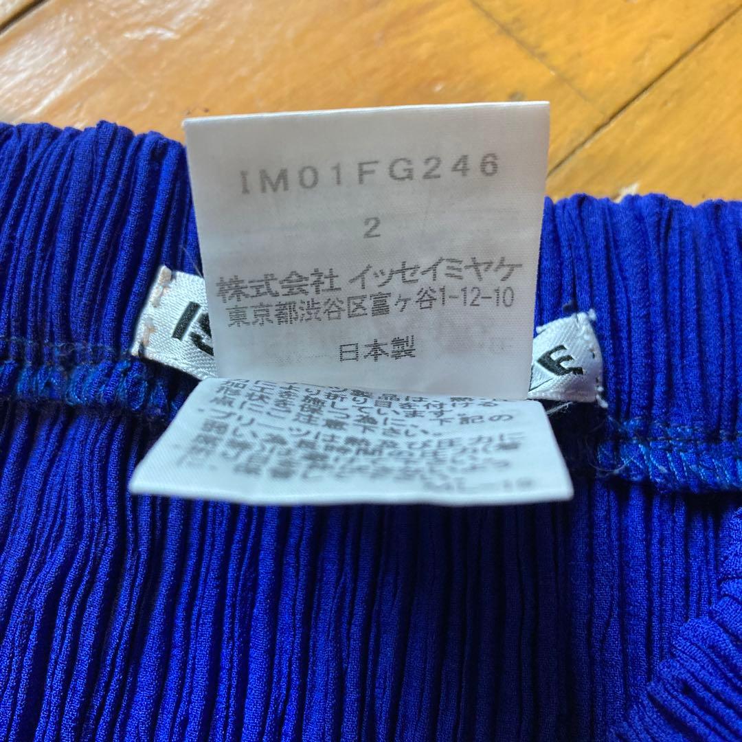 ISSEY MIYAKE プリーツスカート 青　2