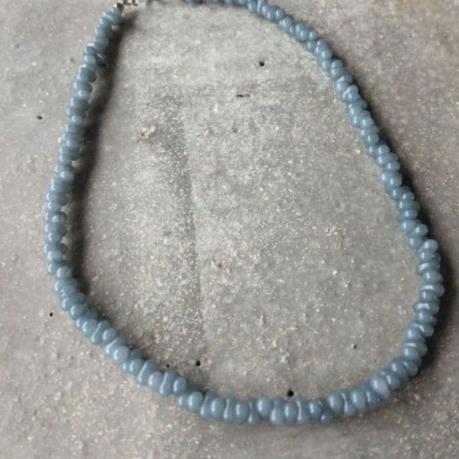 №1158さざれ石 ブラウンゴールドビーズネックレス