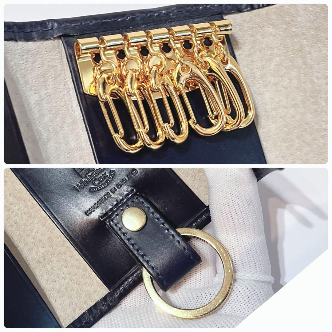 【未使用級】WhitehouseCox レザー 6蓮 キーケース キーリング付