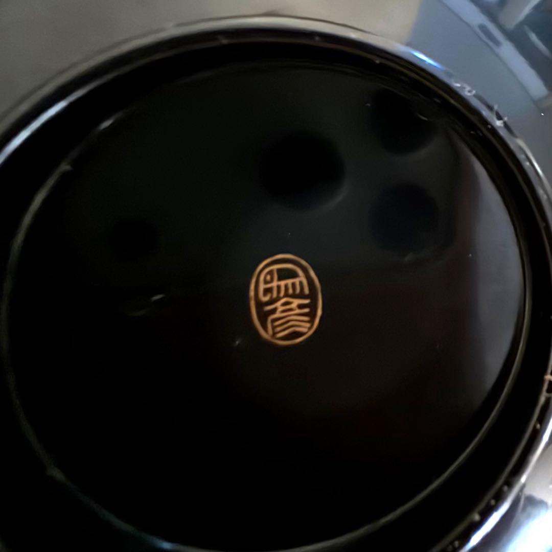 象彦 漆器 吸物椀 5客セット 黒塗 金蒔絵 昭和レトロ 五柄揃い ※1客訳あり